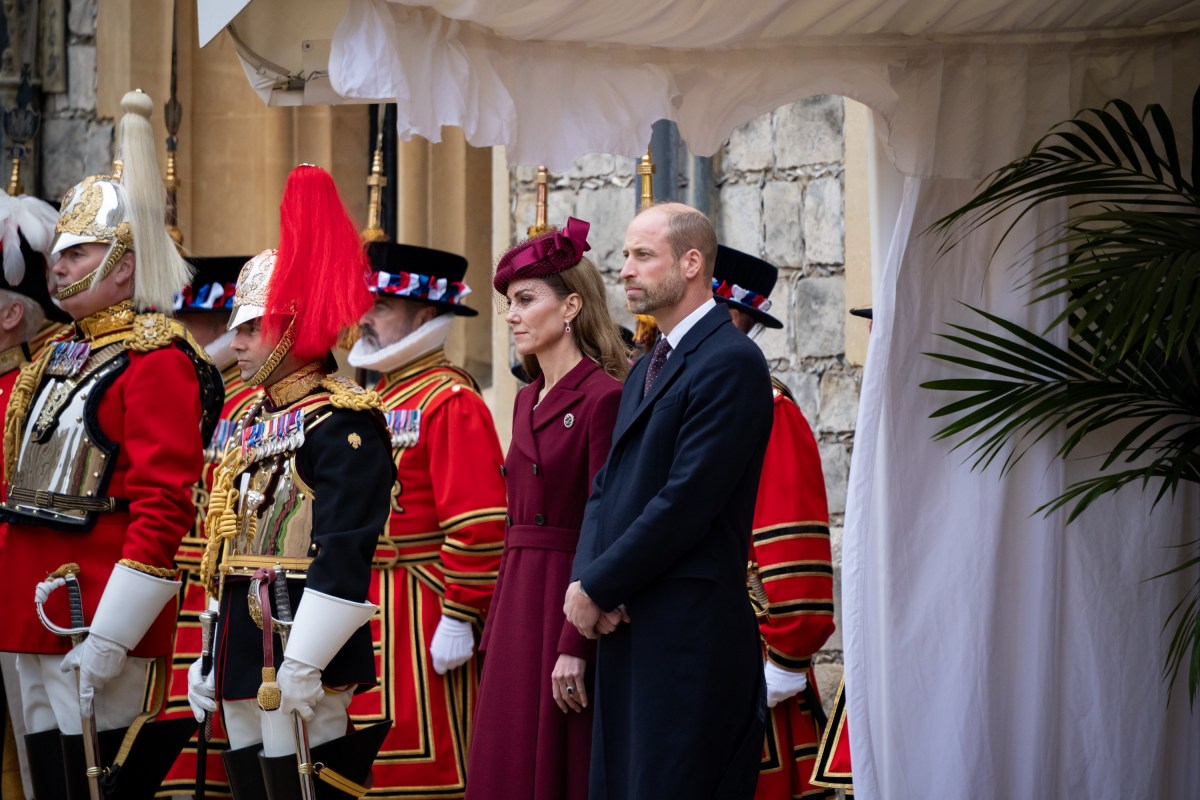 President Donald Trump and First Lady Melania Trump are greeted by King Charles III, Queen Camilla, and the Prince and Princess of Wales, William and Katherine, during a ceremonial greeting and troop inspection at Windsor Castle in Windsor, England on Wednesday, September 17, 2025. (Official White House Photo by Andrea Hanks)
