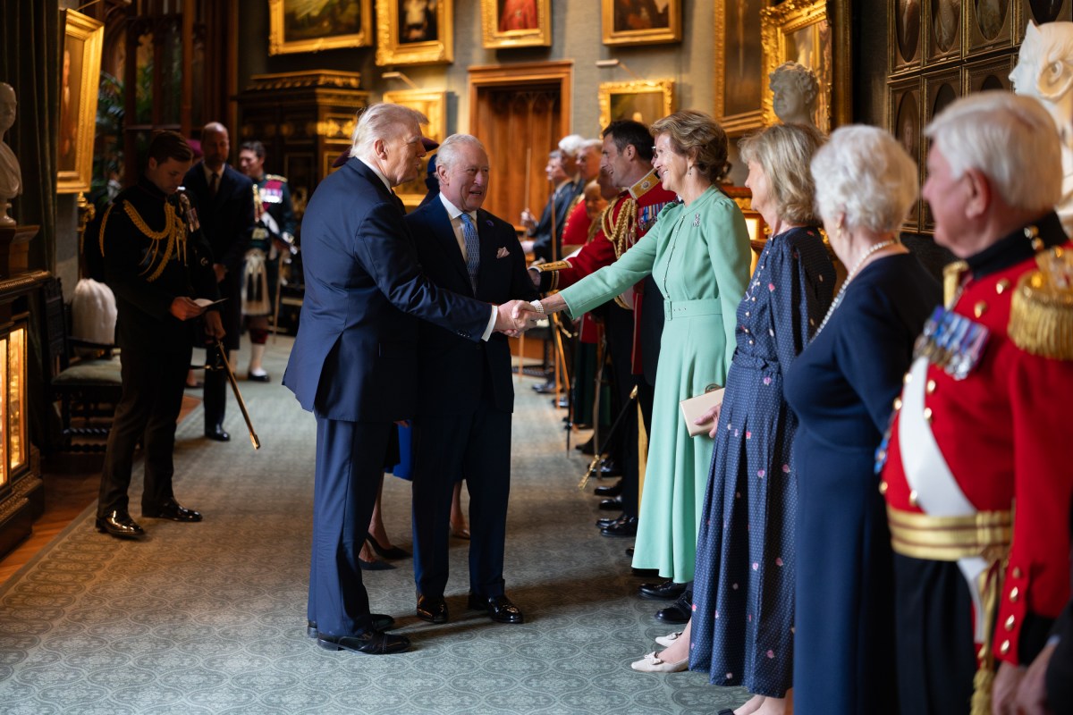 President Donald Trump and First Lady Melania Trump participate in a reception before a luncheon with King Charles III and Queen Green Drawing Room at Windsor Castle in Windsor, England on Wednesday, September 17, 2025. (Official White House Photo by Andrea Hanks)