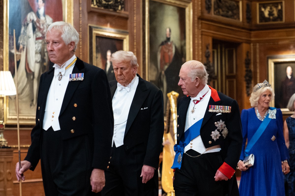 President Donald Trump and First Lady Melania Trump attend a State Banquet with King Charles III and Queen Camilla at Windsor Castle in Windsor, England on Wednesday, September 17, 2025. (Official White House Photo by Andrea Hanks)