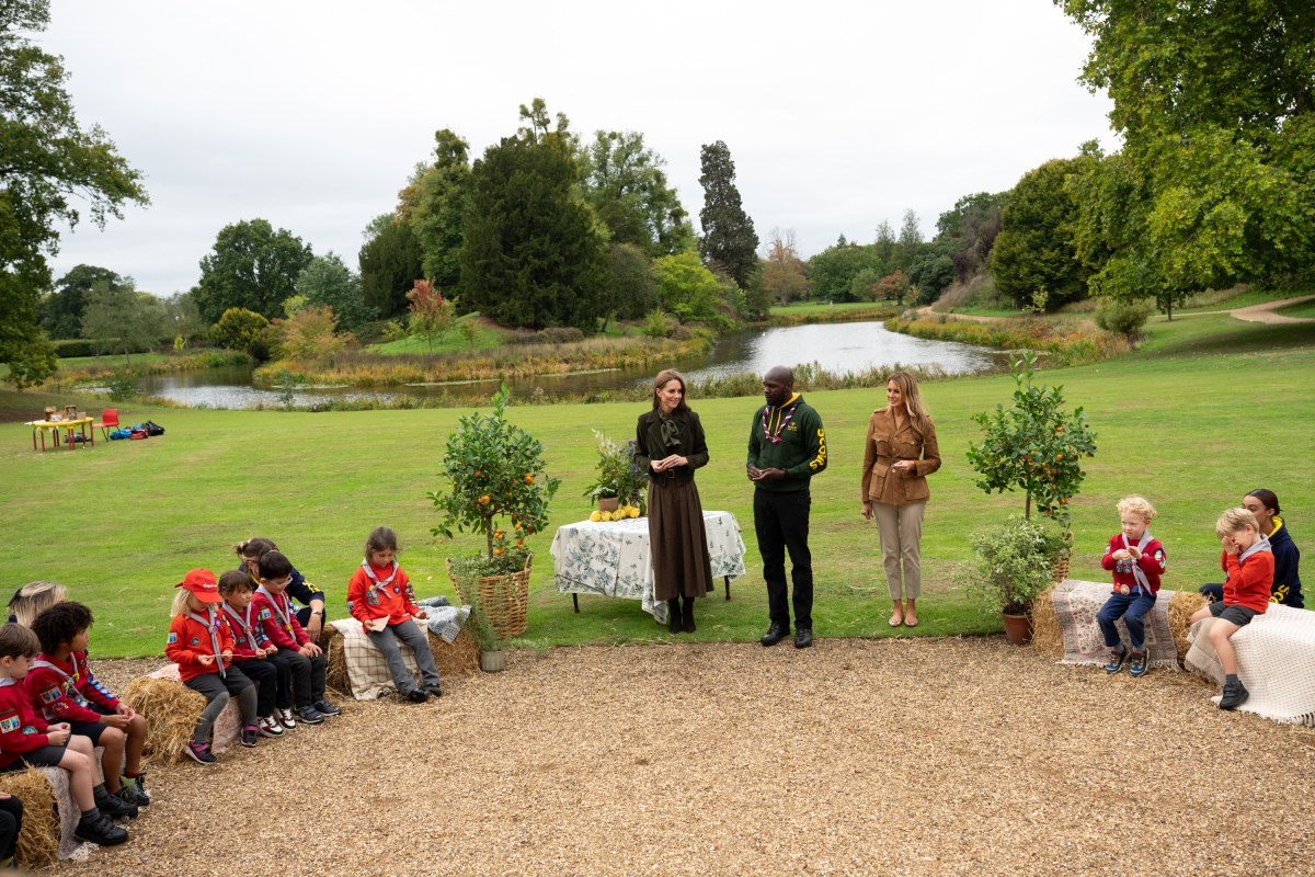 First Lady Melania Trump and the Princess of Wales meet members of the Scouts’ Squirrels programme on the grounds of Frogmore Cottage, Thursday, September 18, 2025. (Official White House Photo by Andrea Hanks)