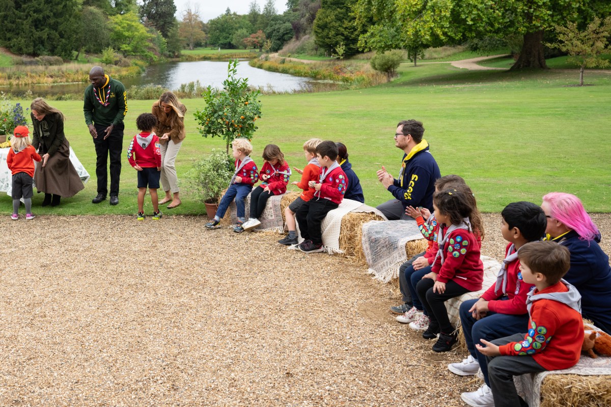 First Lady Melania Trump and the Princess of Wales meet members of the Scouts’ Squirrels programme on the grounds of Frogmore Cottage, Thursday, September 18, 2025. (Official White House Photo by Andrea Hanks)