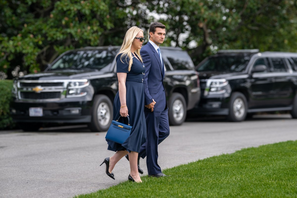 The President departs the White House and gaggles with the press on the South Lawn before boarding HMX-1 to begin traveling to the United Kingdom on Tuesday, September 15th, 2025. (Official White House Photo by Harrison Koeppel)
