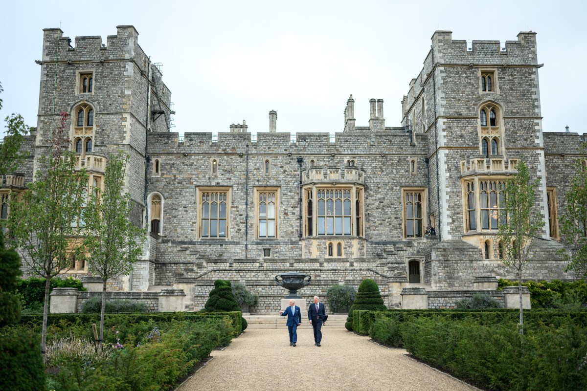 President Donald Trump and King Charles III walk at Windsor Castle in Windsor, England on Wednesday, September 17, 2025. (Official White House Photo by Daniel Torok)