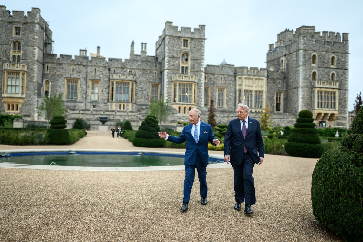 President Donald Trump and King Charles III walk at Windsor Castle in Windsor, England on Wednesday, September 17, 2025. (Official White House Photo by Daniel Torok)