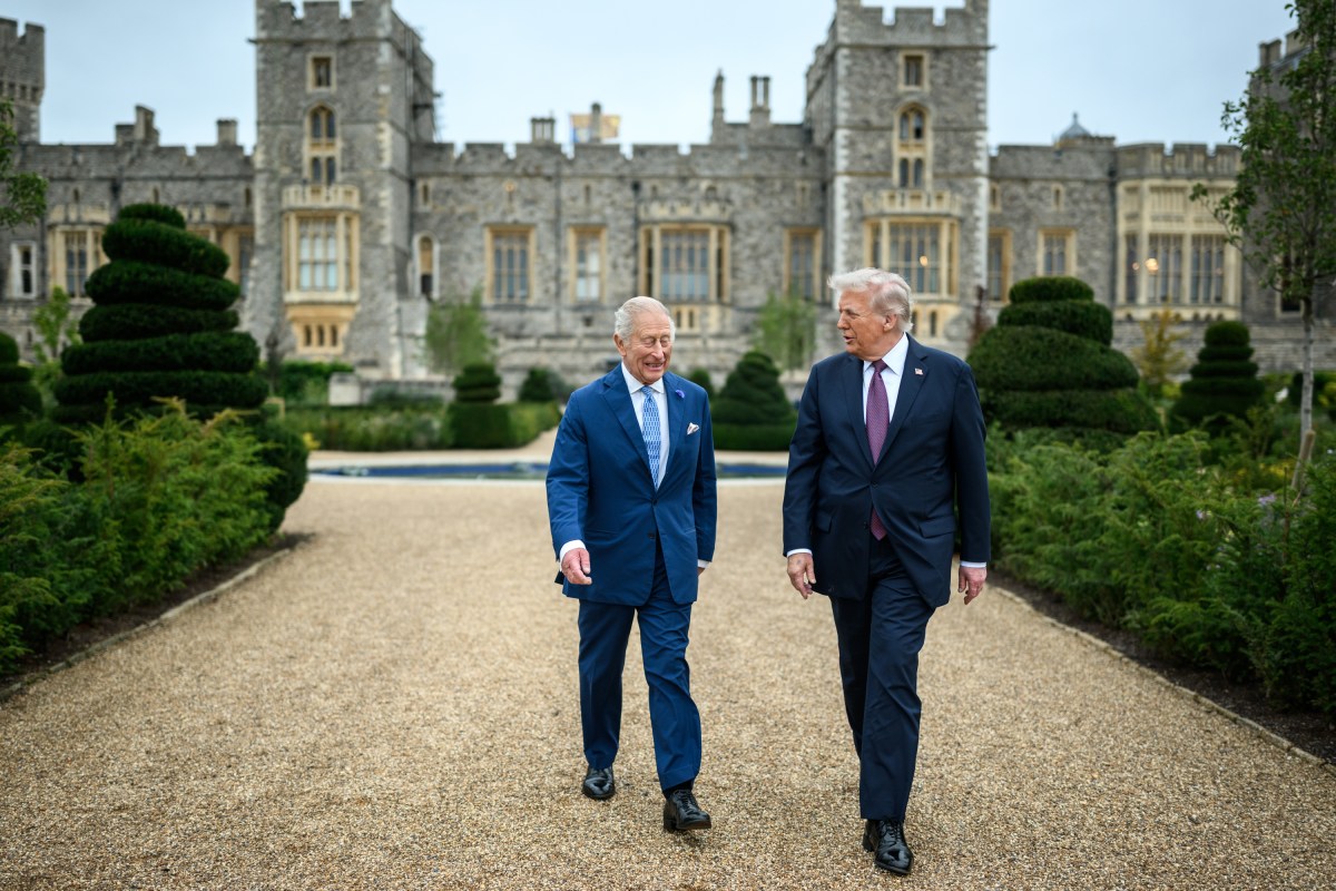 President Donald Trump and King Charles III walk at Windsor Castle in Windsor, England on Wednesday, September 17, 2025. (Official White House Photo by Daniel Torok)