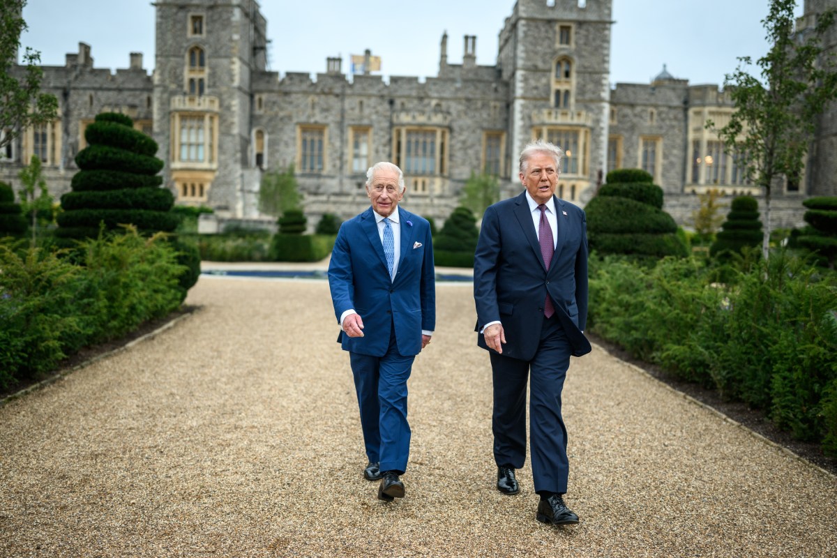 President Donald Trump and King Charles III walk at Windsor Castle in Windsor, England on Wednesday, September 17, 2025. (Official White House Photo by Daniel Torok)
