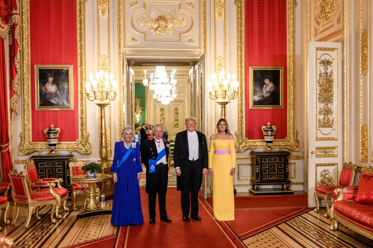 President Donald Trump and First Lady Melania Trump attend a State Banquet with King Charles III and Queen Camilla at Windsor Castle in Windsor, England on Wednesday, September 17, 2025. (Official White House Photo by Daniel Torok)