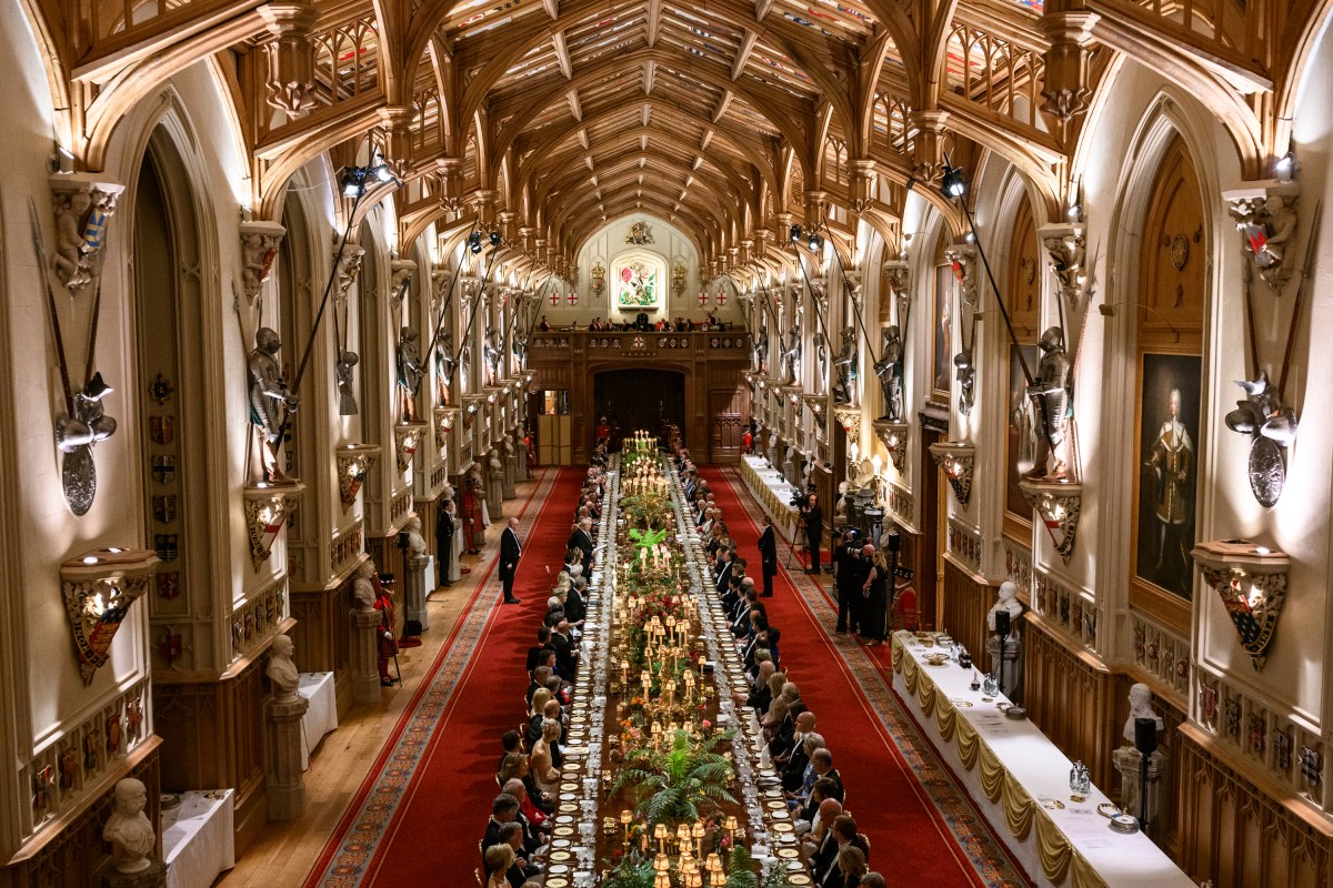 President Donald Trump and First Lady Melania Trump attend a State Banquet with King Charles III and Queen Camilla at Windsor Castle in Windsor, England on Wednesday, September 17, 2025. (Official White House Photo by Daniel Torok)