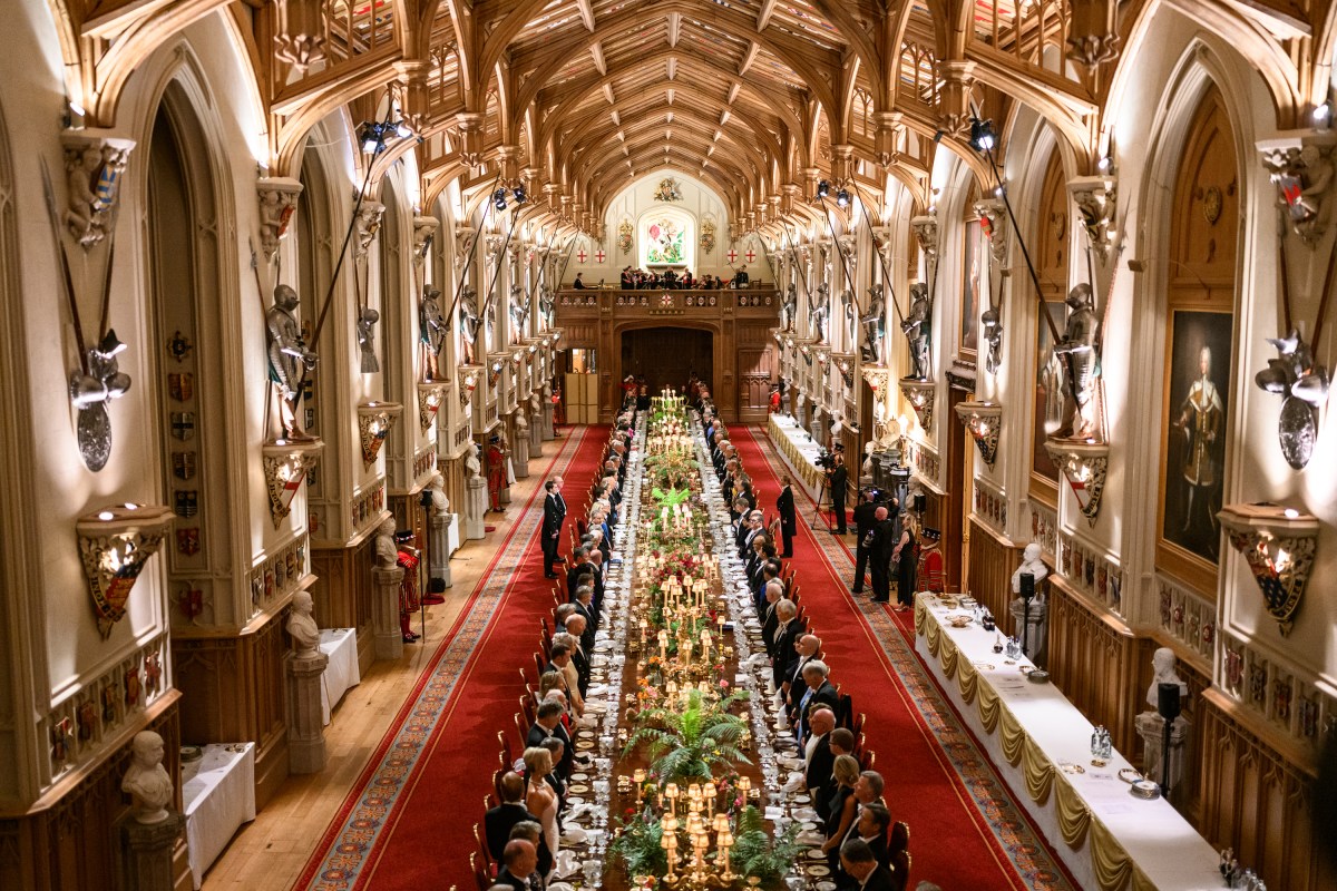 President Donald Trump and First Lady Melania Trump attend a State Banquet with King Charles III and Queen Camilla at Windsor Castle in Windsor, England on Wednesday, September 17, 2025. (Official White House Photo by Daniel Torok)