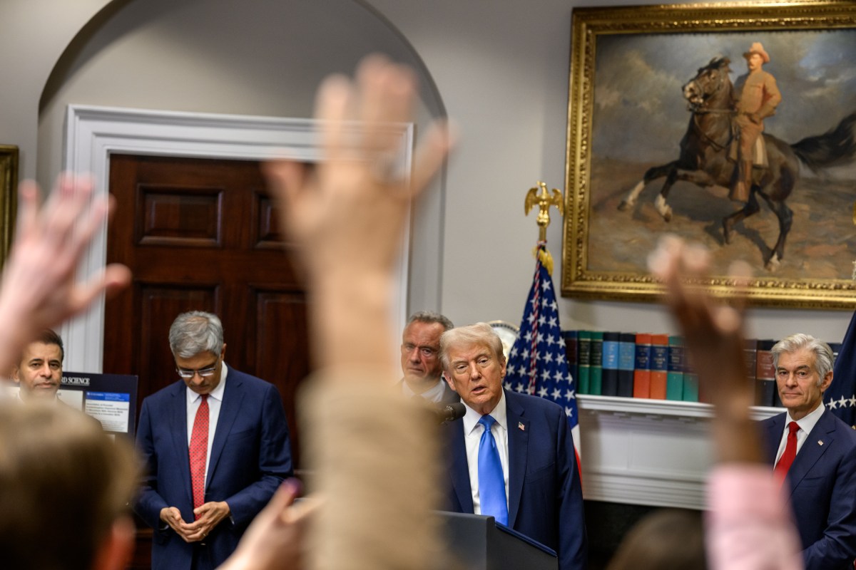 President Donald Trump answers questions from the media after making an announcement on medical and scientific findings regarding autism in America’s children, Monday, September 22, 2025, in the Roosevelt Room of the White House. (Official White House Photo by Joyce N. Boghosian)