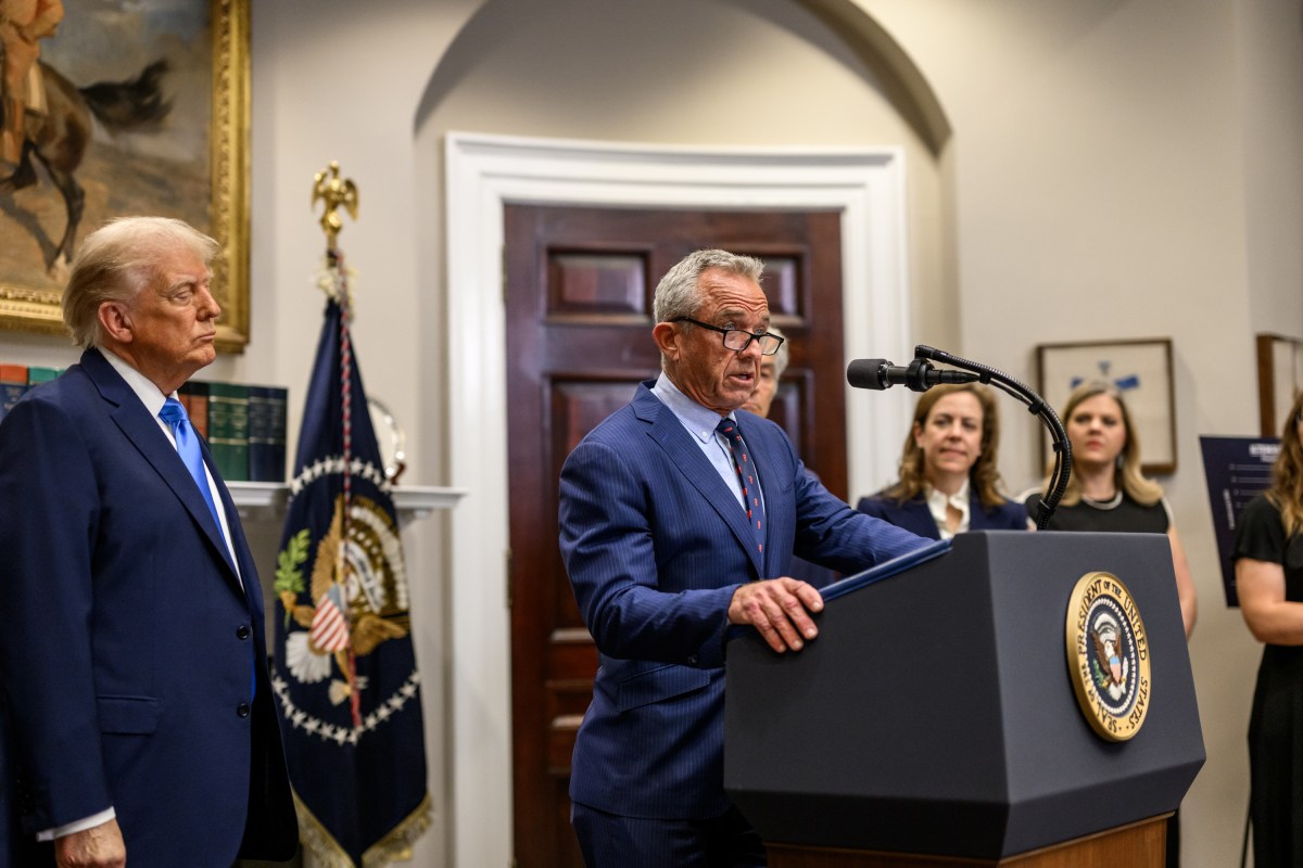 HHS Secretary Robert F. Kennedy, Jr. gives remarks after President Donald Trump made an announcement on medical and scientific findings regarding autism in America’s children, Monday, September 22, 2025, in the Roosevelt Room of the White House. (Official White House Photo by Molly Riley)