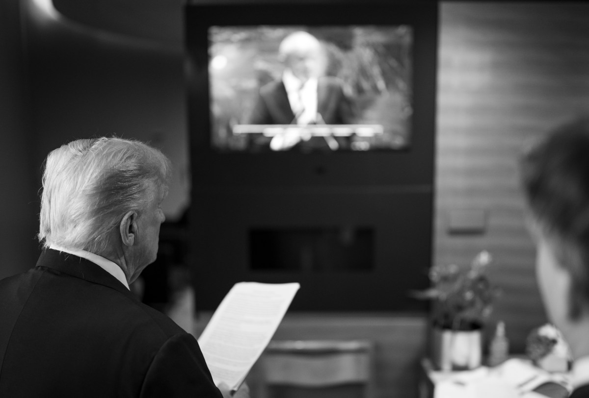 President Donald Trump prepares to deliver remarks to the 80th session of the United Nations General Assembly, Tuesday, September 23, 2025, at U.N. Headquarters in New York City. (Official White House Photo by Daniel Torok)