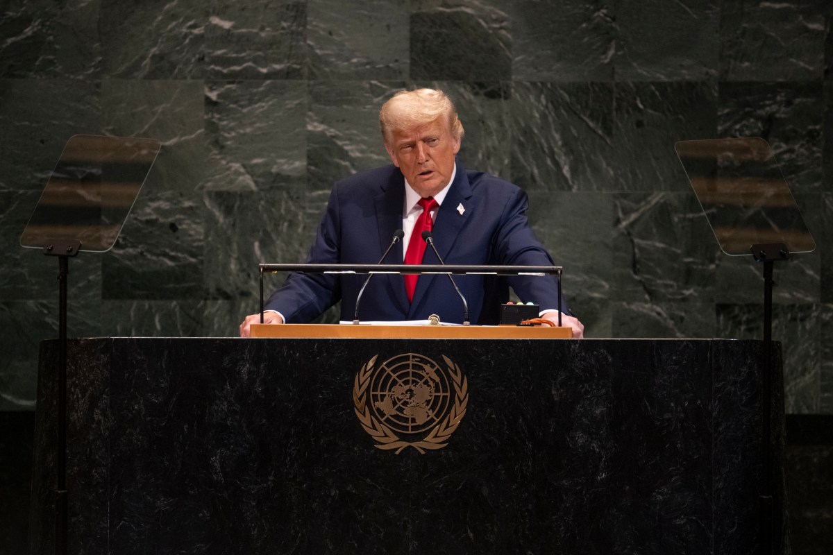 President Donald Trump delivers remarks to the 80th session of the United Nations General Assembly, Tuesday, September 23, 2025, at U.N. Headquarters in New York City. (Official White House Photo by Daniel Torok)