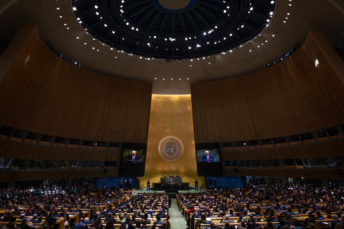 President Donald Trump delivers remarks to the 80th session of the United Nations General Assembly, Tuesday, September 23, 2025, at U.N. Headquarters in New York City. (Official White House Photo by Daniel Torok)