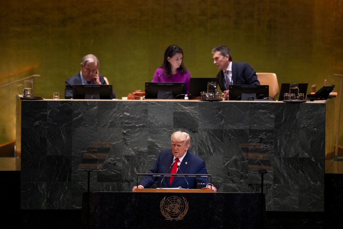 President Donald Trump delivers remarks to the 80th session of the United Nations General Assembly, Tuesday, September 23, 2025, at U.N. Headquarters in New York City. (Official White House Photo by Daniel Torok)