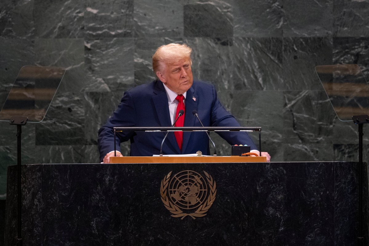 President Donald Trump delivers remarks to the 80th session of the United Nations General Assembly, Tuesday, September 23, 2025, at U.N. Headquarters in New York City. (Official White House Photo by Daniel Torok)
