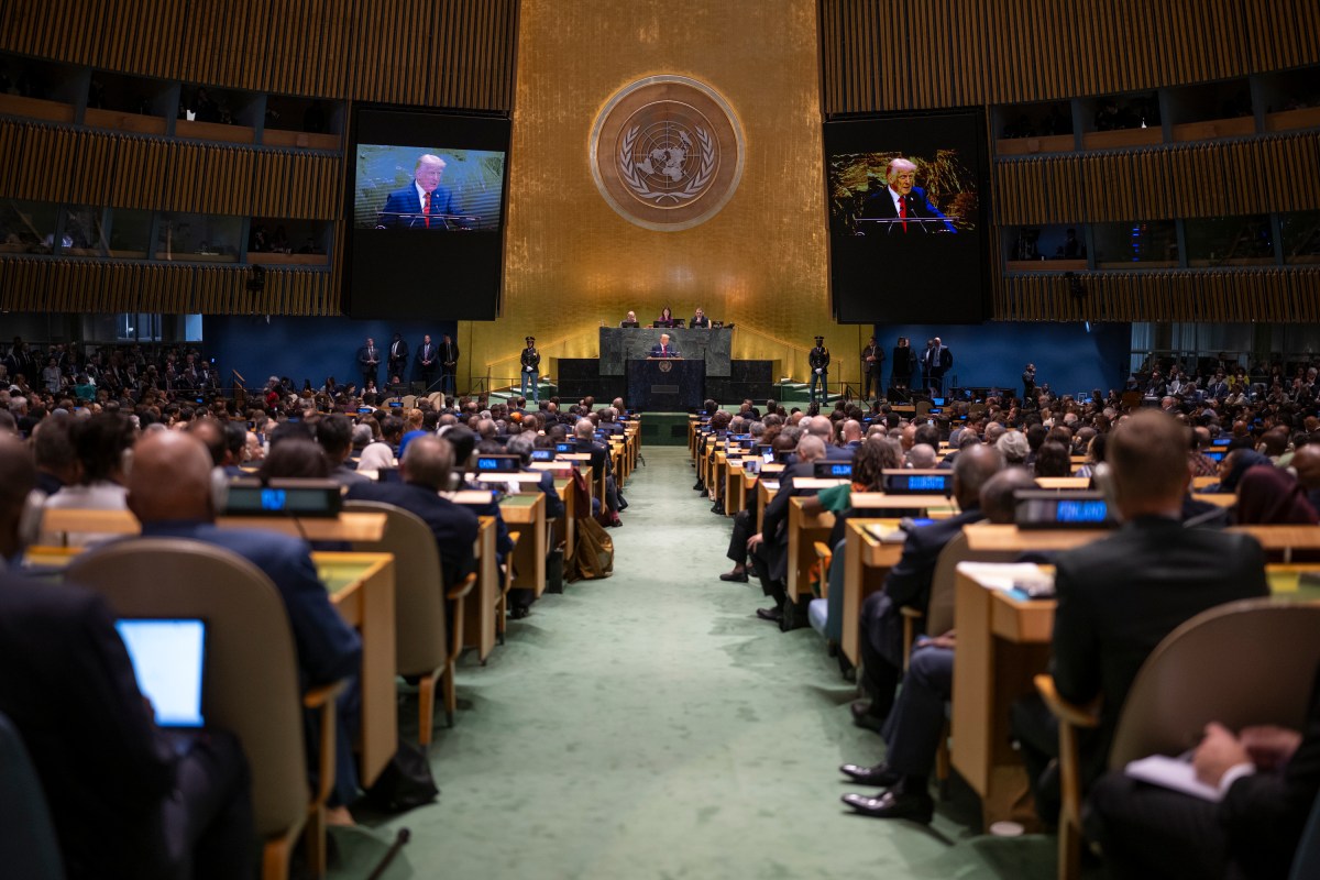 President Donald Trump delivers remarks to the 80th session of the United Nations General Assembly, Tuesday, September 23, 2025, at U.N. Headquarters in New York City. (Official White House Photo by Daniel Torok)