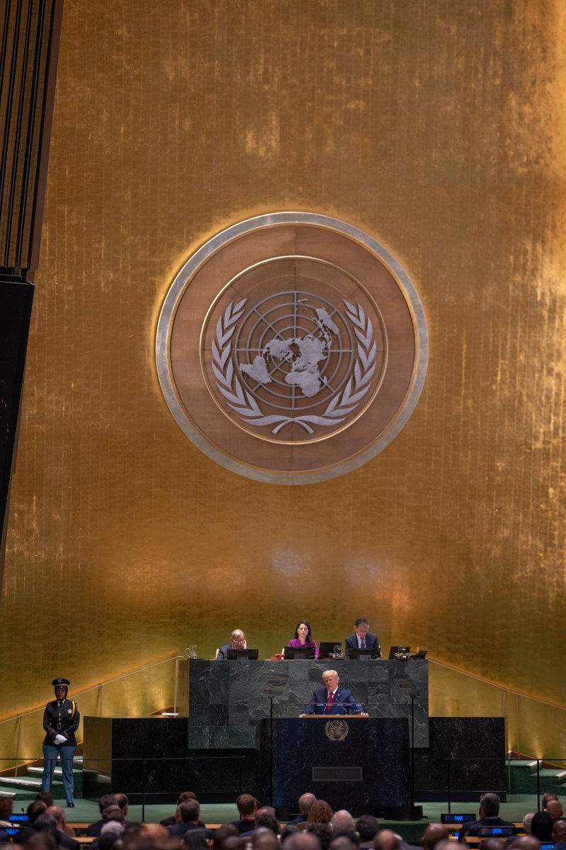 President Donald Trump delivers remarks to the 80th session of the United Nations General Assembly, Tuesday, September 23, 2025, at U.N. Headquarters in New York City. (Official White House Photo by Daniel Torok)