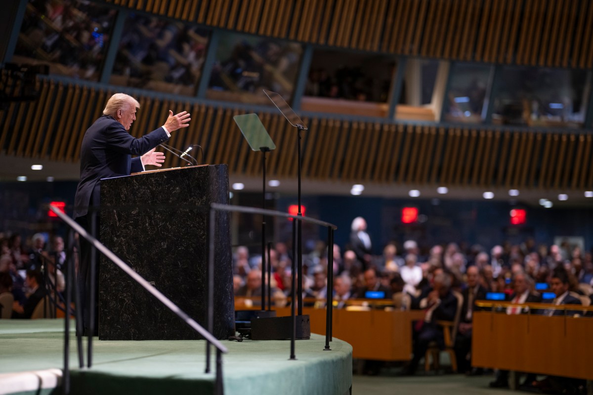 President Donald Trump delivers remarks to the 80th session of the United Nations General Assembly, Tuesday, September 23, 2025, at U.N. Headquarters in New York City. (Official White House Photo by Daniel Torok)