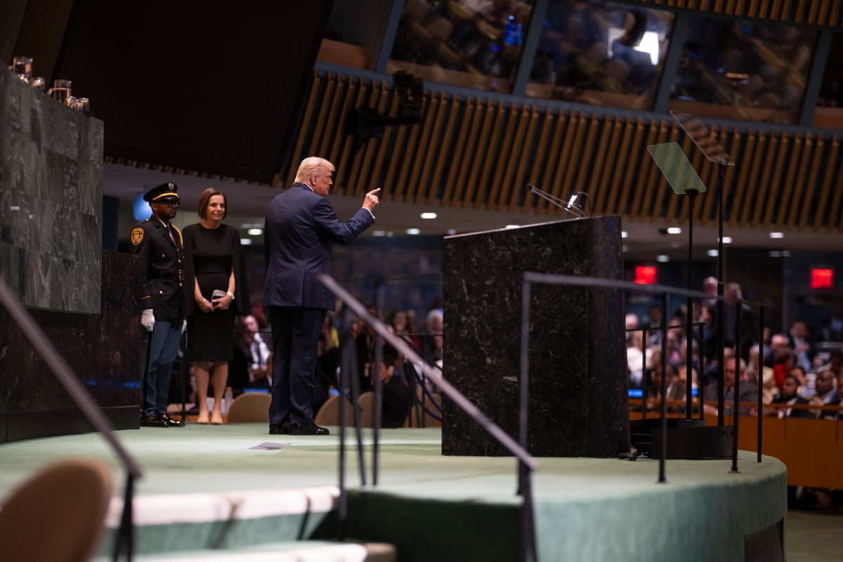 President Donald Trump delivers remarks to the 80th session of the United Nations General Assembly, Tuesday, September 23, 2025, at U.N. Headquarters in New York City. (Official White House Photo by Daniel Torok)