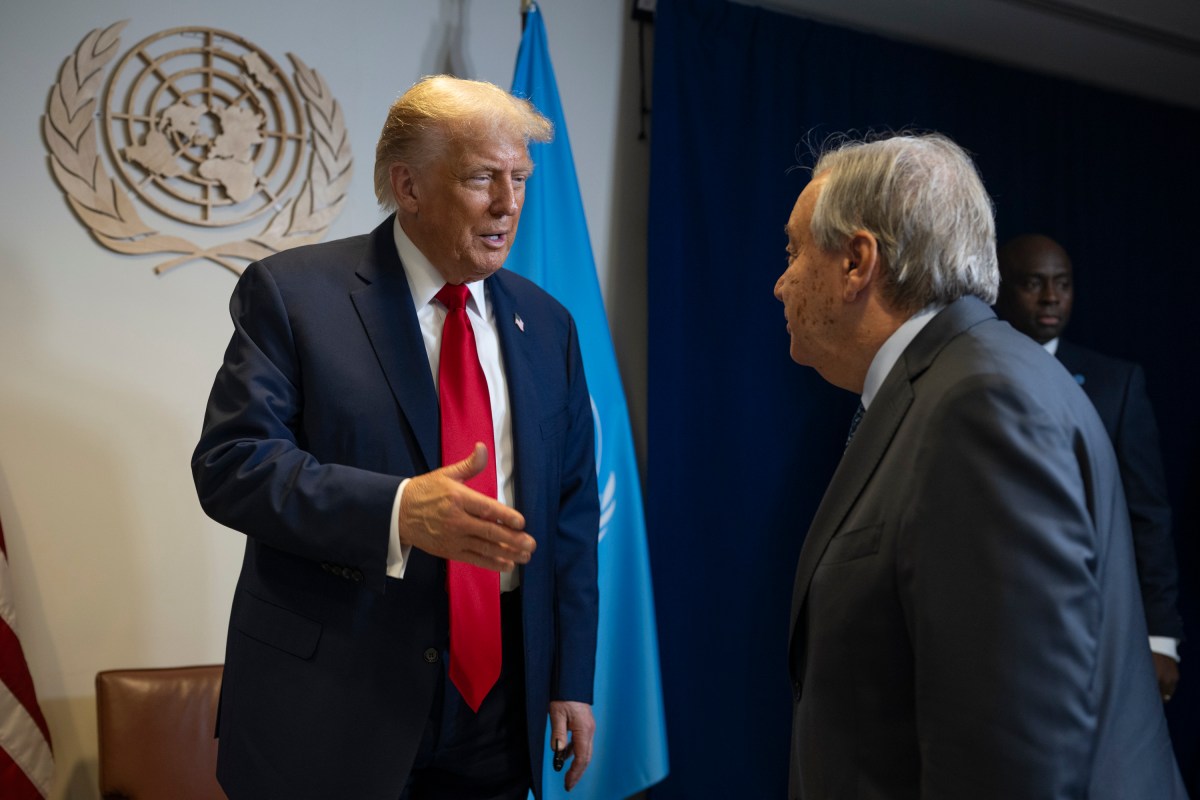 President Donald Trump participates in a bilateral meeting with U.N. Secretary General Antonio Guterres, Tuesday, September 23, 2025, at United Nations Headquarters in New York City. (Official White House Photo by Daniel Torok)