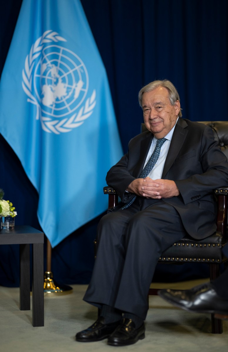 President Donald Trump participates in a bilateral meeting with U.N. Secretary General Antonio Guterres, Tuesday, September 23, 2025, at United Nations Headquarters in New York City. (Official White House Photo by Daniel Torok)