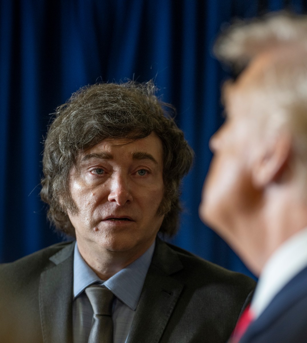 President Donald Trump participates in a pull-aside meeting with Javier Milei, President of Argentina, at the United Nations Headquarters in New York City, Tuesday, September 23, 2025. (Official White House Photo by Daniel Torok)