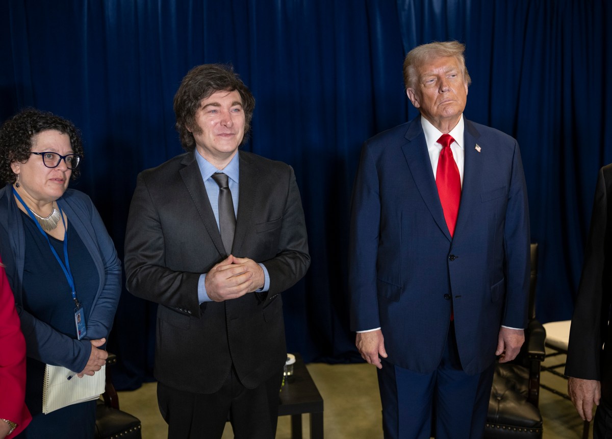 President Donald Trump participates in a pull-aside meeting with Javier Milei, President of Argentina, at the United Nations Headquarters in New York City, Tuesday, September 23, 2025. (Official White House Photo by Daniel Torok)