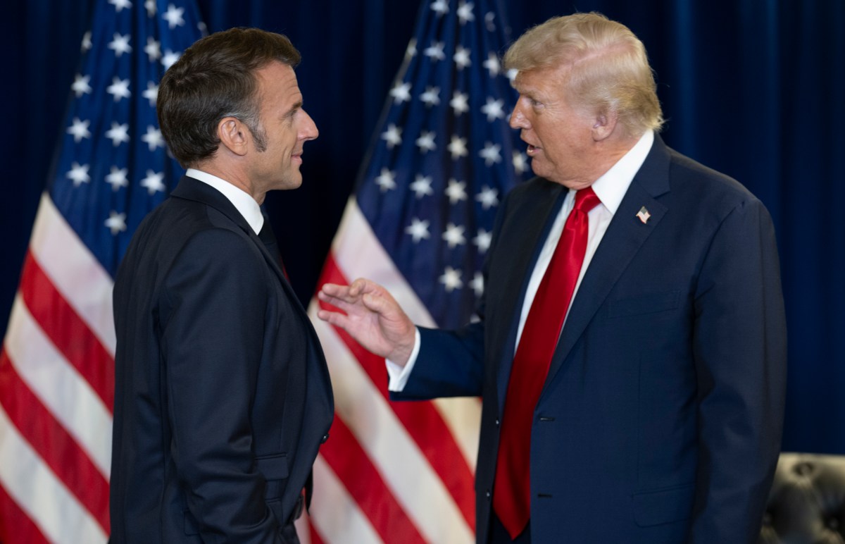 President Donald Trump meets with French President Emmanuel Macron at the United Nations Headquarters in New York City, Tuesday, September 23, 2025. (Official White House Photo by Daniel Torok)