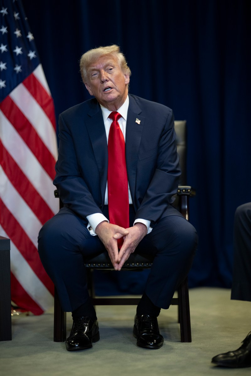 President Donald Trump meets with French President Emmanuel Macron at the United Nations Headquarters in New York City, Tuesday, September 23, 2025. (Official White House Photo by Daniel Torok)