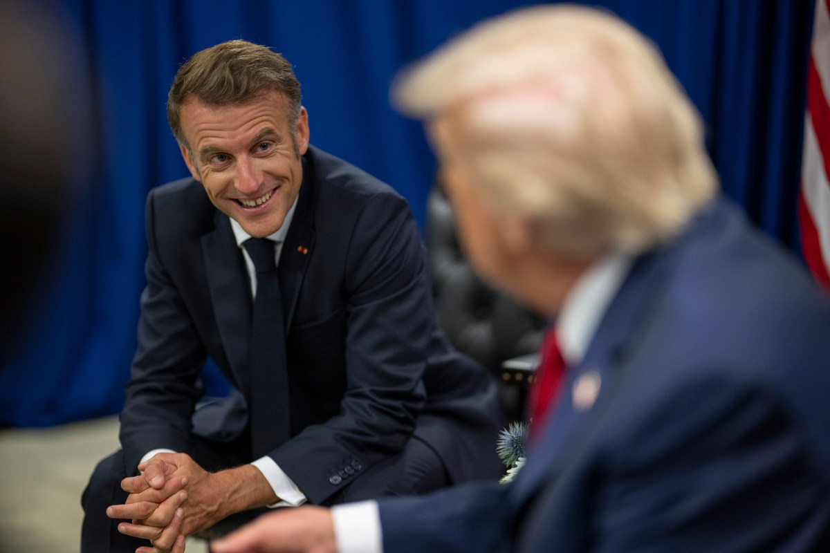 President Donald Trump meets with French President Emmanuel Macron at the United Nations Headquarters in New York City, Tuesday, September 23, 2025. (Official White House Photo by Daniel Torok)