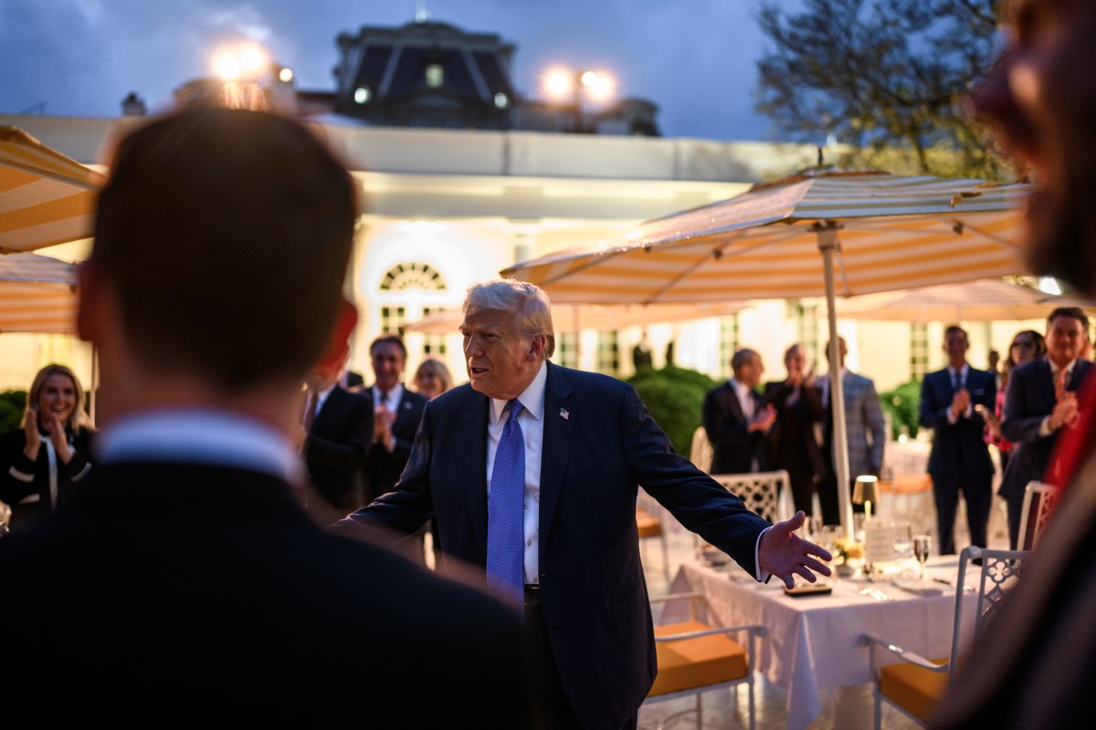 President Donald Trump delivers a speech before hosting a Rose Garden Club dinner, Wednesday, September 24, 2025, in the newly renovated White House Rose Garden.(Official White House Photo by Molly Riley)