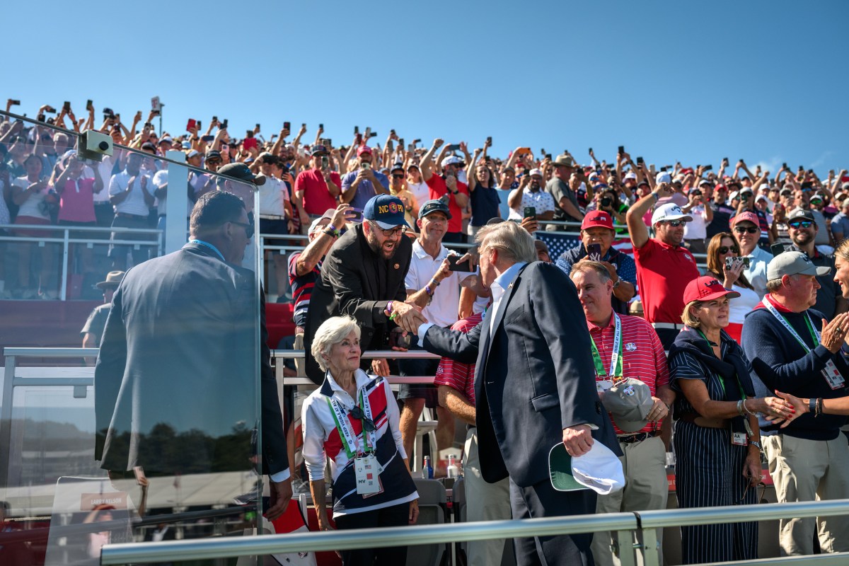 President Donald Trump arrives at the Bethpage Black Course to attend the Ryder Cup, Friday, September 26, 2025, in Farmingdale, New York. (Official White House Photo by Joyce N. Boghosian)