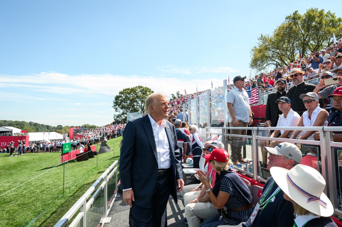 President Donald Trump attends the Ryder Cup Tournament at the Bethpage Black Course, Friday, September 26, 2025, in Farmingdale, New York. (Official White House Photo by Joyce N. Boghosian)