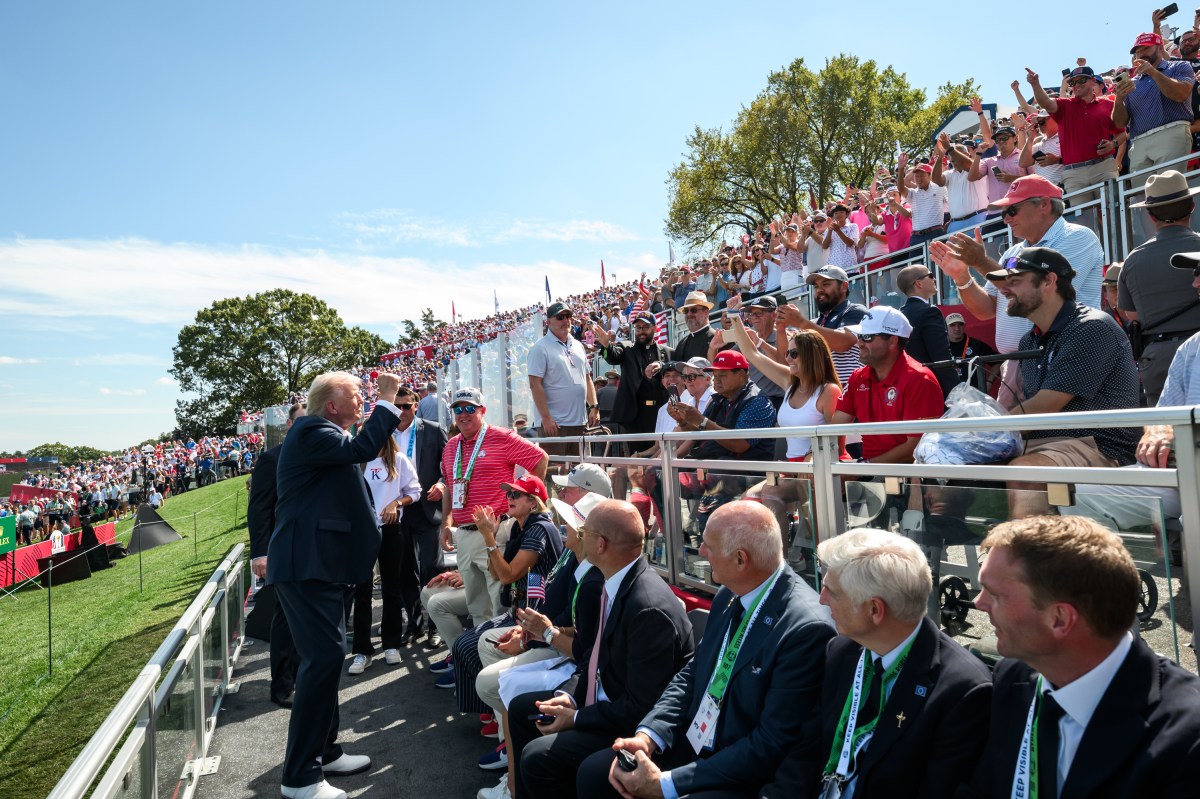 President Donald Trump attends the Ryder Cup Tournament at the Bethpage Black Course, Friday, September 26, 2025, in Farmingdale, New York. (Official White House Photo by Joyce N. Boghosian)
