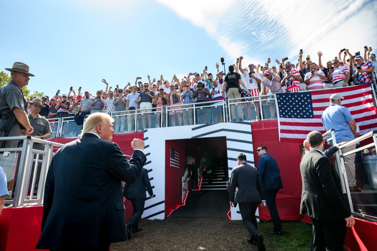 President Donald Trump attends the Ryder Cup Tournament at the Bethpage Black Course, Friday, September 26, 2025, in Farmingdale, New York. (Official White House Photo by Joyce N. Boghosian)