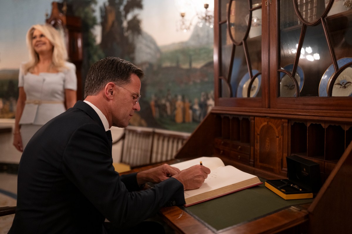 European leaders arrive to the South Portico of the White House and sign the guest book in the Diplomatic Reception Room as they arrive for a meeting with President Donald Trump and Ukraine’s President Volodymyr Zelensky, Monday, August 18, 2025.  (Official White House Photo by Molly Riley)
