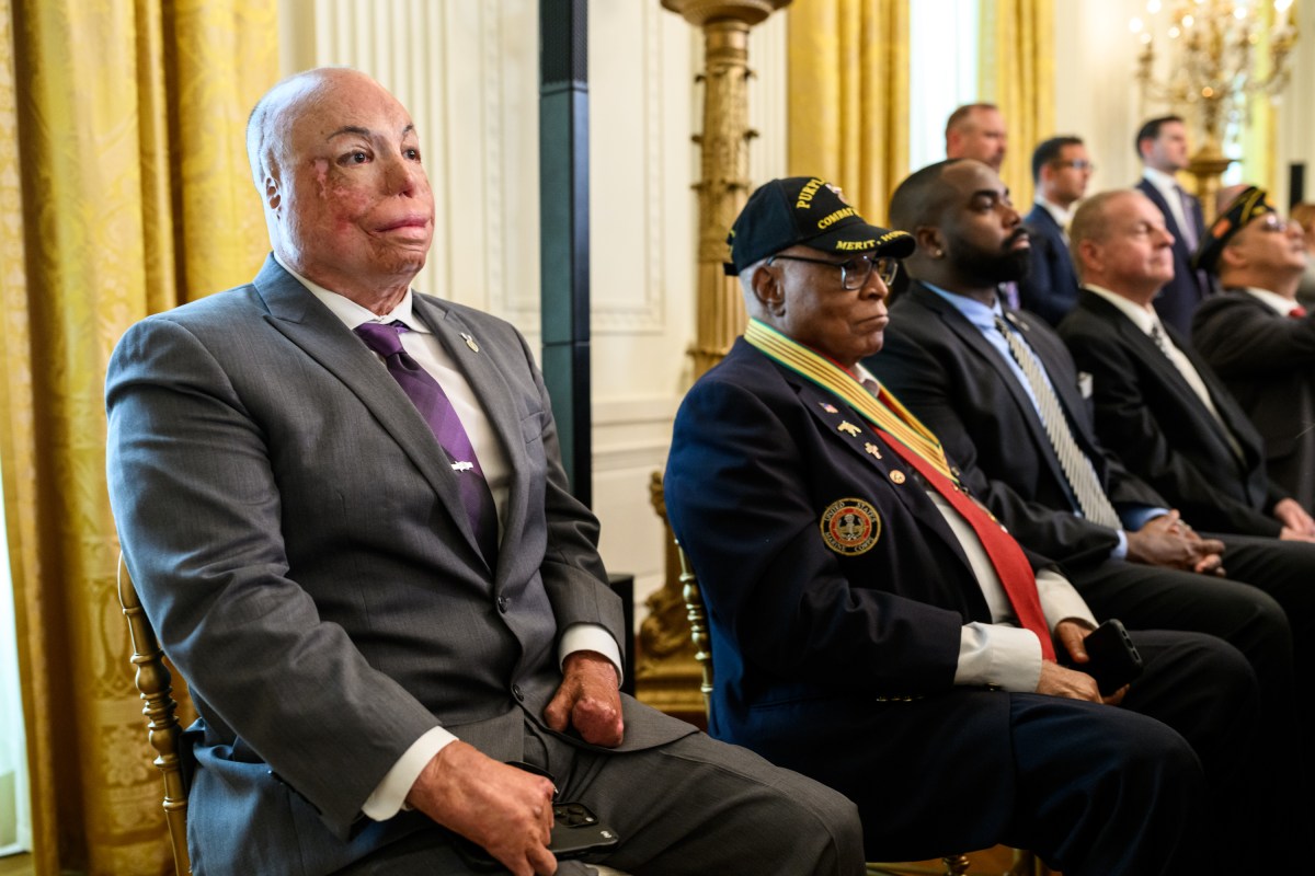 President Donald Trump delivers remarks at a National Purple Heart Day ceremony in the East Room, Thursday, August 7, 2025. (Official White House Photo by Joyce N. Boghosian)