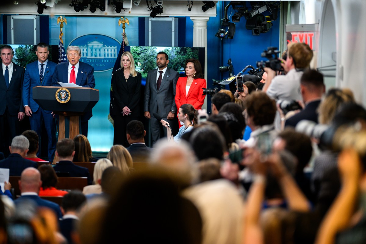 President Donald Trump holds a press conference on crime in the District of Columbia, Monday, August 11, 2025, in the James S. Brady Press Briefing Room. (Official White House Photo by Daniel Torok)