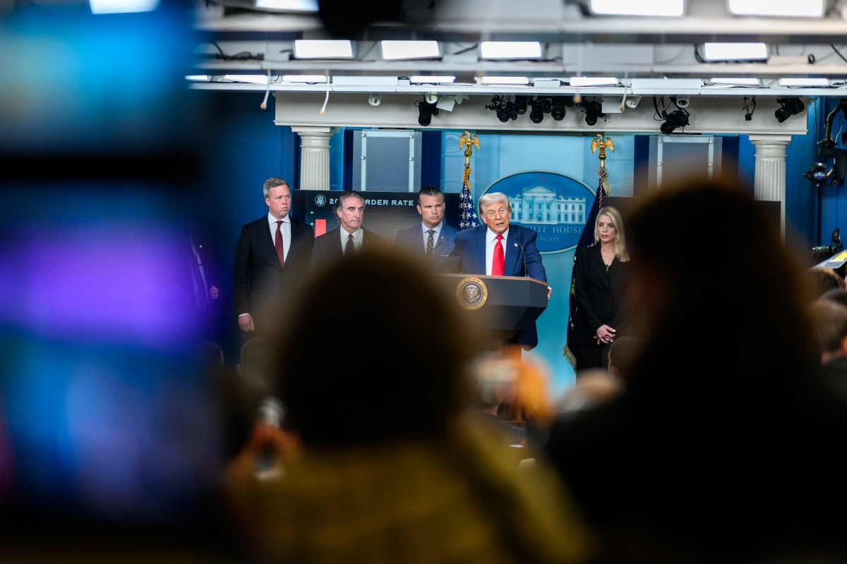President Donald Trump holds a press conference on crime in the District of Columbia, Monday, August 11, 2025, in the James S. Brady Press Briefing Room. (Official White House Photo by Daniel Torok)