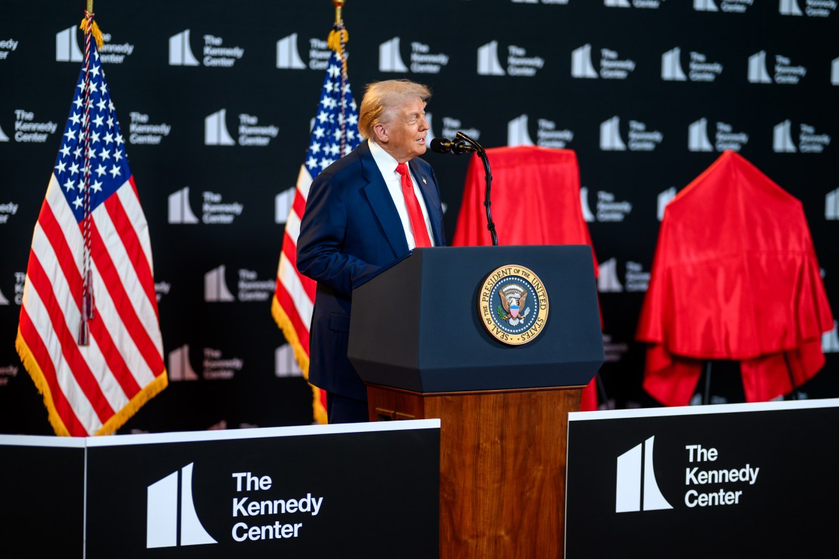 President Donald Trump makes an announcement and holds a press conference in the Hall of Nations at the John F. Kennedy Center for the Performing Arts in Washington, D.C., Wednesday, August 13, 2025. (Official White House Photo by Daniel Torok)