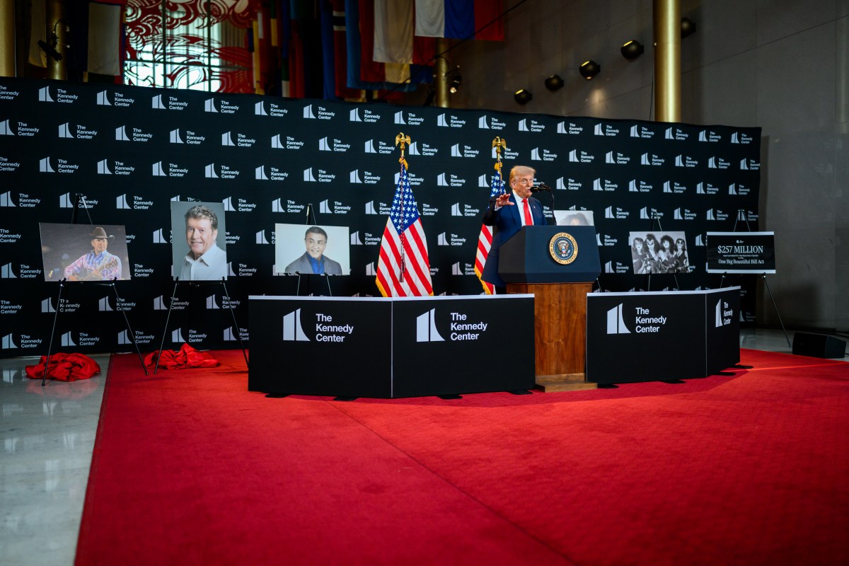 President Donald Trump makes an announcement and holds a press conference in the Hall of Nations at the John F. Kennedy Center for the Performing Arts in Washington, D.C., Wednesday, August 13, 2025. (Official White House Photo by Daniel Torok)