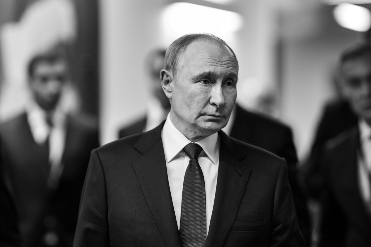Russian president Vladimir Putin enters the joint press conference with President Donald Trump at the Arctic Warrior Event Center at Joint Base Elmendorf Richardson in Anchorage, Alaska, Friday, August 15, 2025. (Official White House Photo by Daniel Torok)
