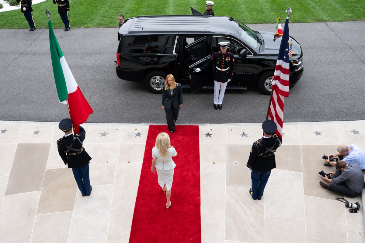 European leaders arrive to the White House for a meeting with President Donald Trump and Ukraine’s President Volodymyr Zelensky, Monday, August 18, 2025. (Official White House Photo by Andrea Hanks)
