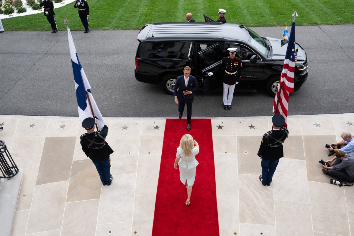 European leaders arrive to the White House for a meeting with President Donald Trump and Ukraine’s President Volodymyr Zelensky, Monday, August 18, 2025. (Official White House Photo by Andrea Hanks)