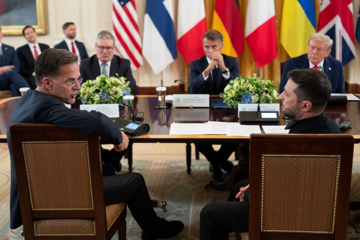 President Donald Trump hosts a multilateral meeting with President Volodymyr Zelenskyy of Ukraine and European leaders, Monday, August 18, 2025, in the East Room of the White House. (Official White House Photo by Andrea Hanks)