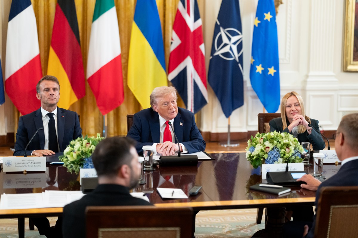 President Donald Trump hosts a multilateral meeting with President Volodymyr Zelenskyy of Ukraine and European leaders, Monday, August 18, 2025, in the East Room of the White House. (Official White House Photo by Andrea Hanks)