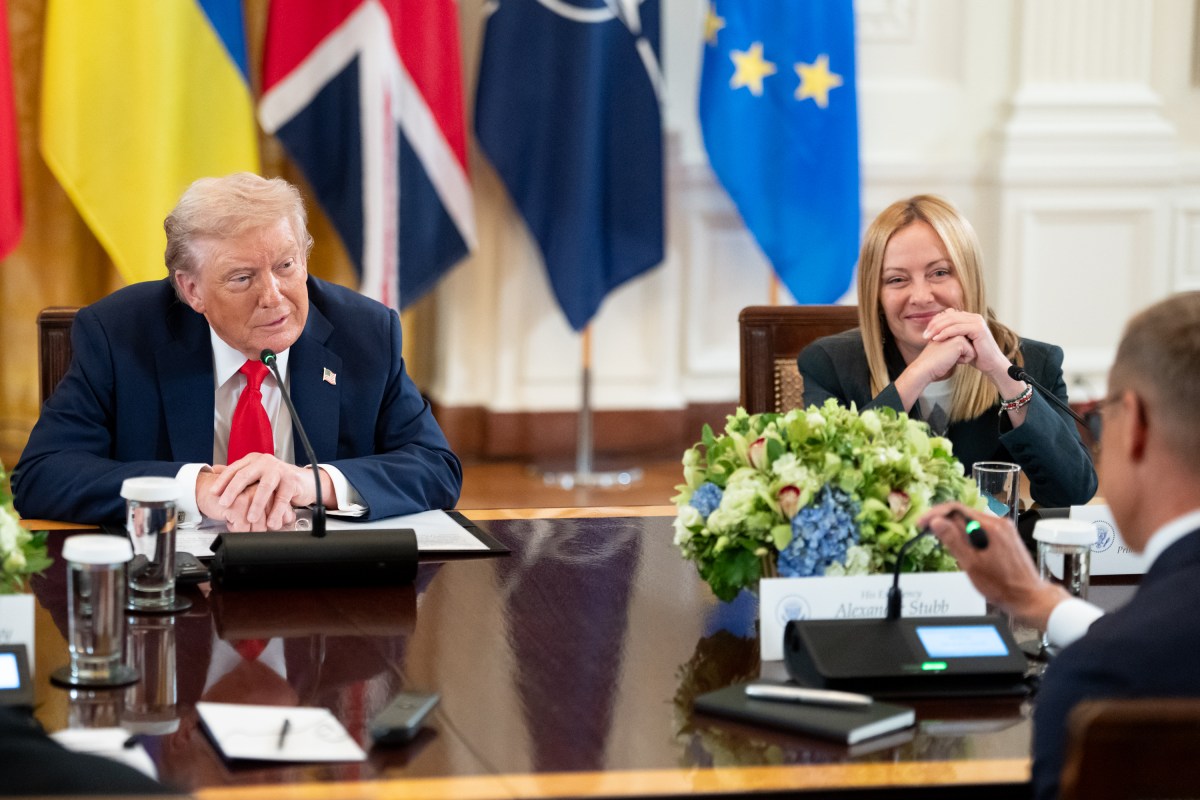 President Donald Trump hosts a multilateral meeting with President Volodymyr Zelenskyy of Ukraine and European leaders, Monday, August 18, 2025, in the East Room of the White House. (Official White House Photo by Andrea Hanks)