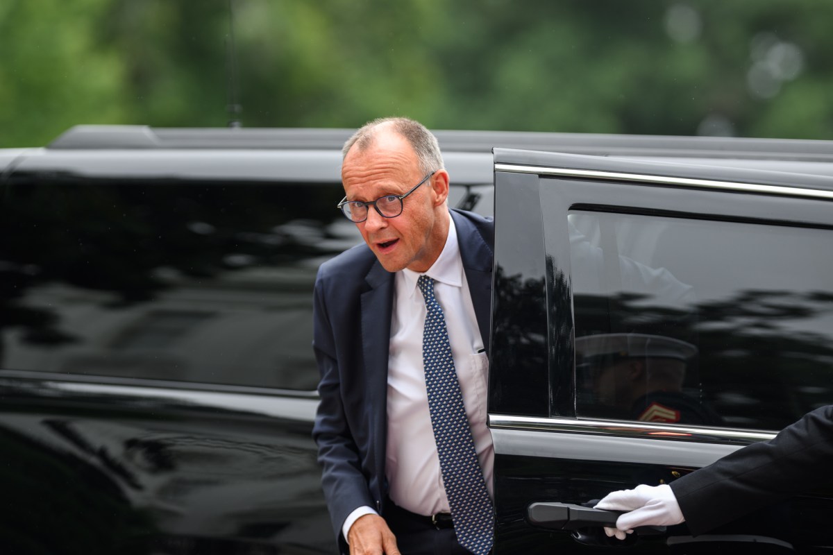 German Chancellor Friedrich Merz  arrives to the South Portico of the White House for a meeting with President Donald Trump, Ukraine’s President Volodymyr Zelensky, and other world leaders, Monday, August 18, 2025. (Official White House Photo by Daniel Torok)