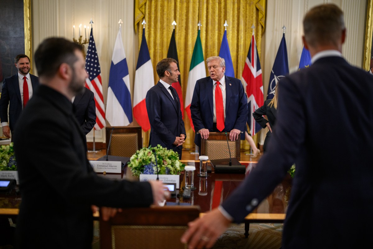 President Donald Trump hosts a multilateral meeting with President Volodymyr Zelenskyy of Ukraine and European leaders, Monday, August 18, 2025, in the East Room of the White House. (Official White House Photo by Daniel Torok)